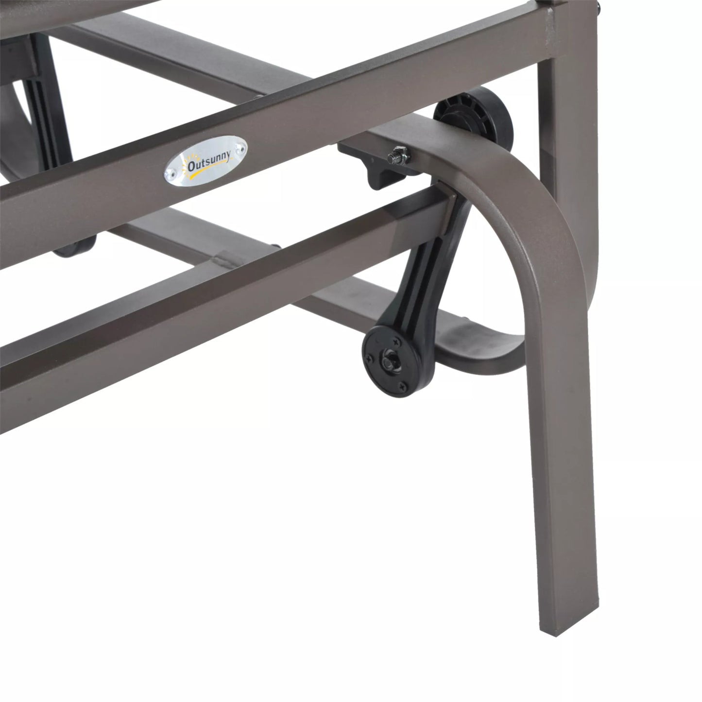 Sūpynės kėdė Sodo kėdė Poilsio kėdė Sodo sūpynės Sodo metalinė sūpynės kėdė Sodo terasa Balkonas Texteline Pilka+Ruda 60 x 78 x 105 cm