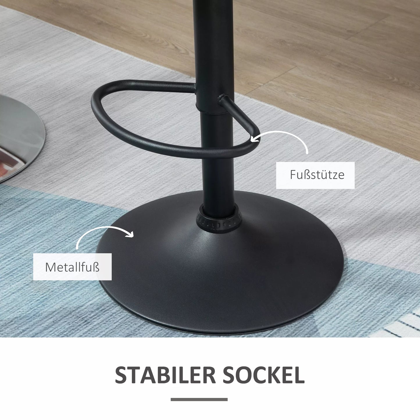 2 vnt. komplektas Baro kėdžių, besisukančios, su atlošu, reguliuojamo aukščio, pusbario kėdės, aksominės, be porankių, putplastis, juodos spalvos, 51,5x 57,5 x 93-114,5 cm