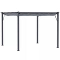 Pergola paviljonas Terasos stogas su stumdomu stogu Sodas Aliuminis Anglies pilka + Tamsiai pilka 3x3x2,23 m