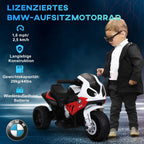 Schema su berniuku ant licencijuoto BMW motociklo