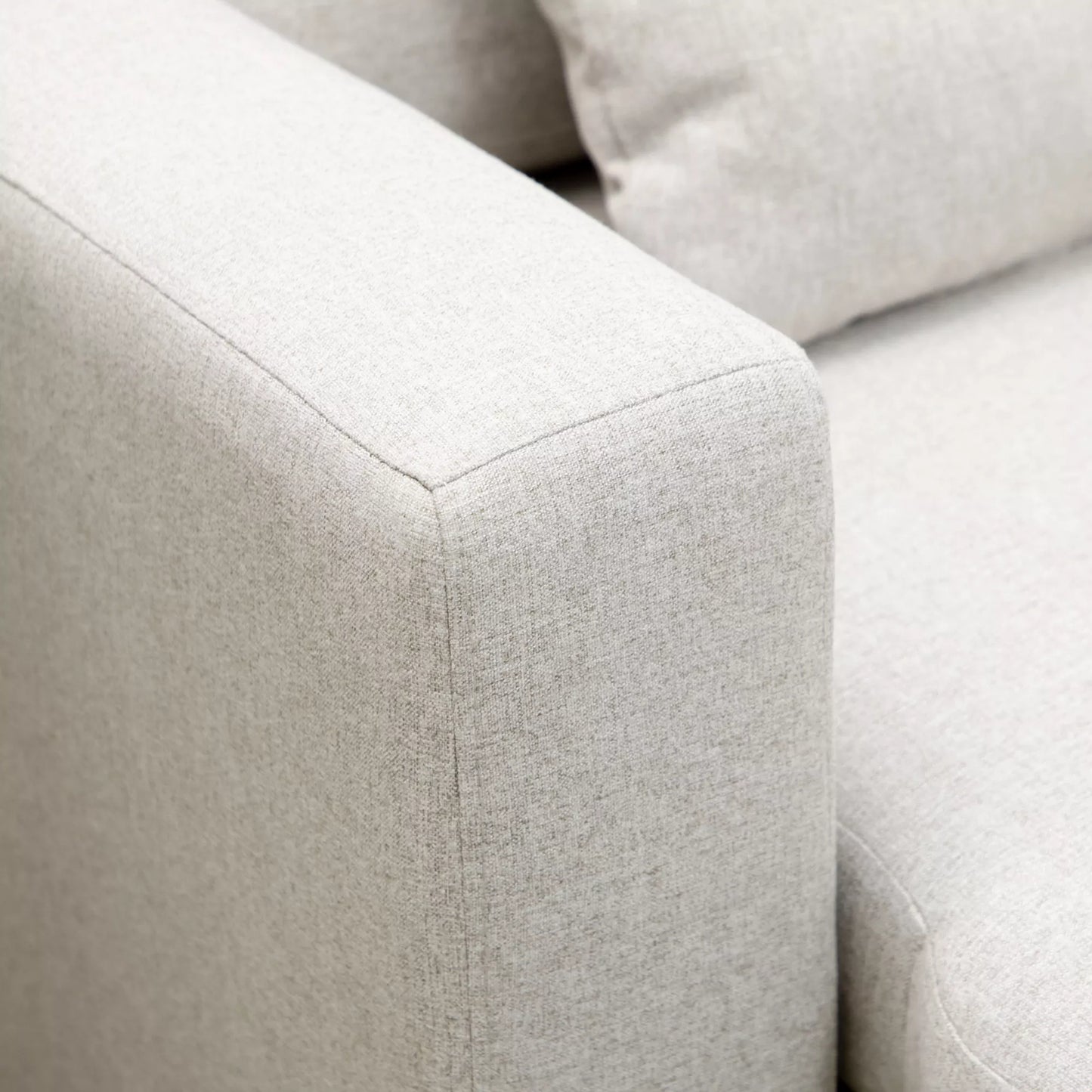 Kampinis sofos su lovos funkcija, kampinis sofos su 2 vietų sofos, viengulė lova, L formos su saugojimo vieta, 2 pagalvės kreminės baltos spalvos