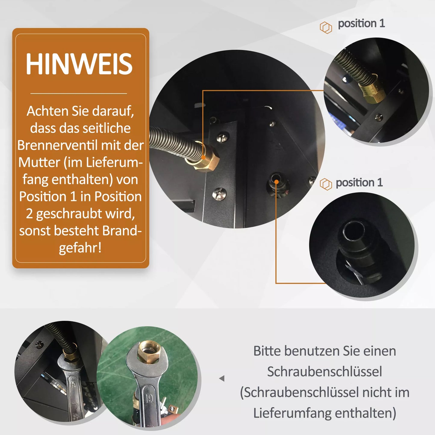 Dujinis BBQ grilius su 7 degikliais, įsk. termometrą, mobilus, juodas