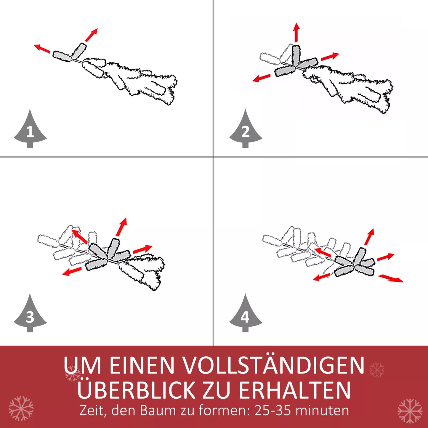 Dirbtinė Kalėdų eglutė, 800 šakų, 61 kankorėžis, su sniego efektu, atspari ugniai, 180 cm
