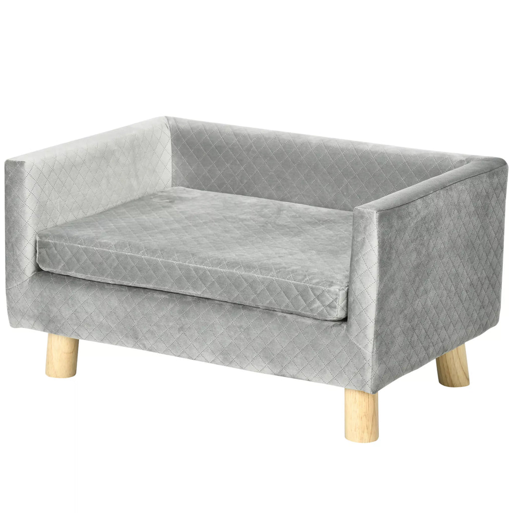 Sofa augintiniui, skandinaviško stiliaus, iki 8 kg, tamsiai pilka, 64 x 45 cm