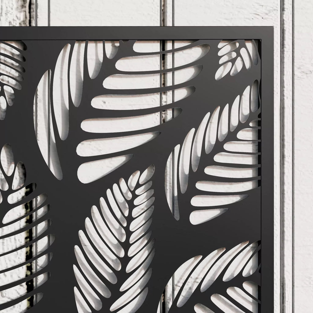 Pakelta metalinė lysvė su atrama, 61 x 23 x 113 cm, juodos spalvos