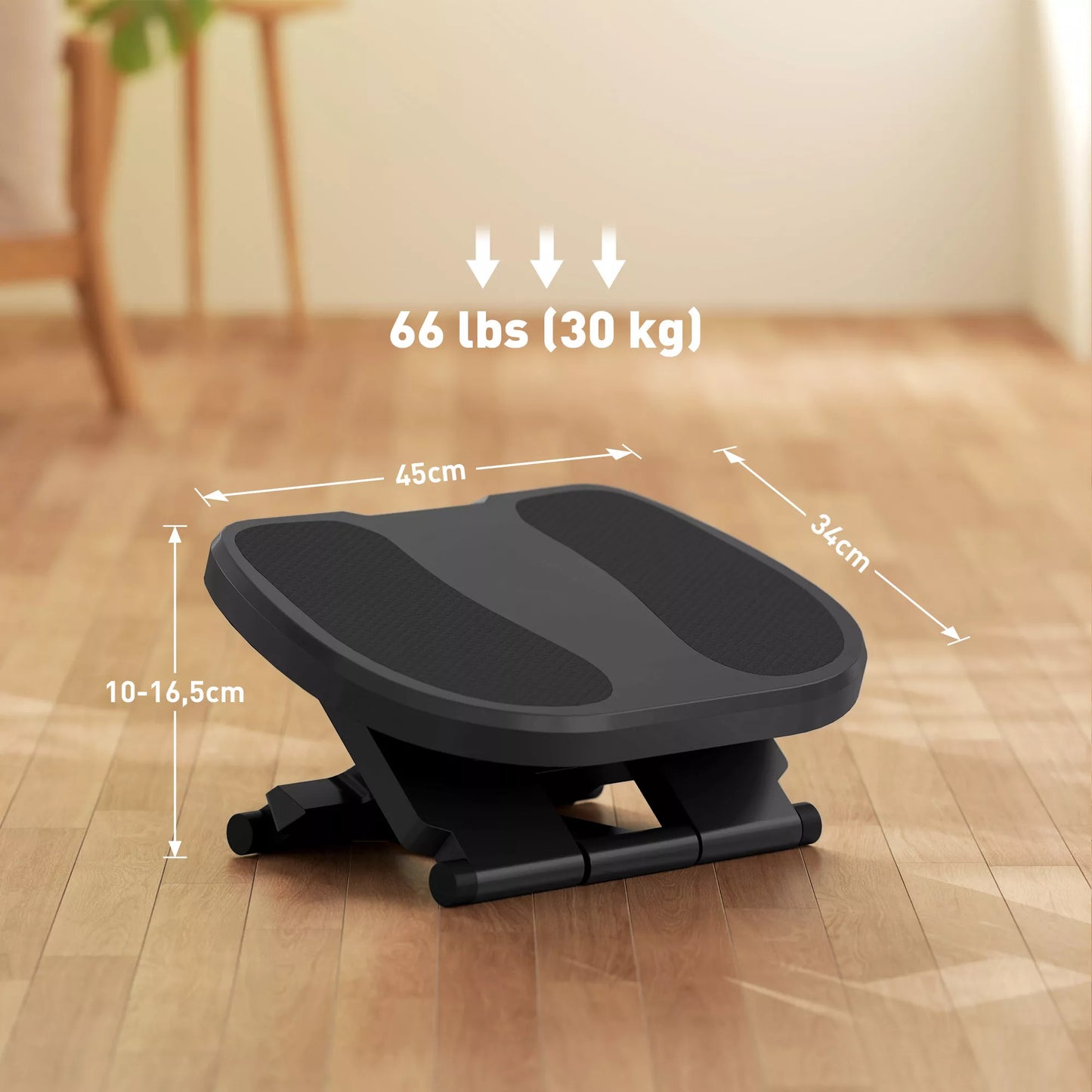 Kojų atrama, reguliuojamo aukščio, nuo 0-30° pasvirimo kampas, pilka