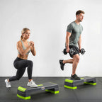 Aerobikos pakyla SportVida, reguliuojamo aukščio, iki 150 kg, pilka/žalia