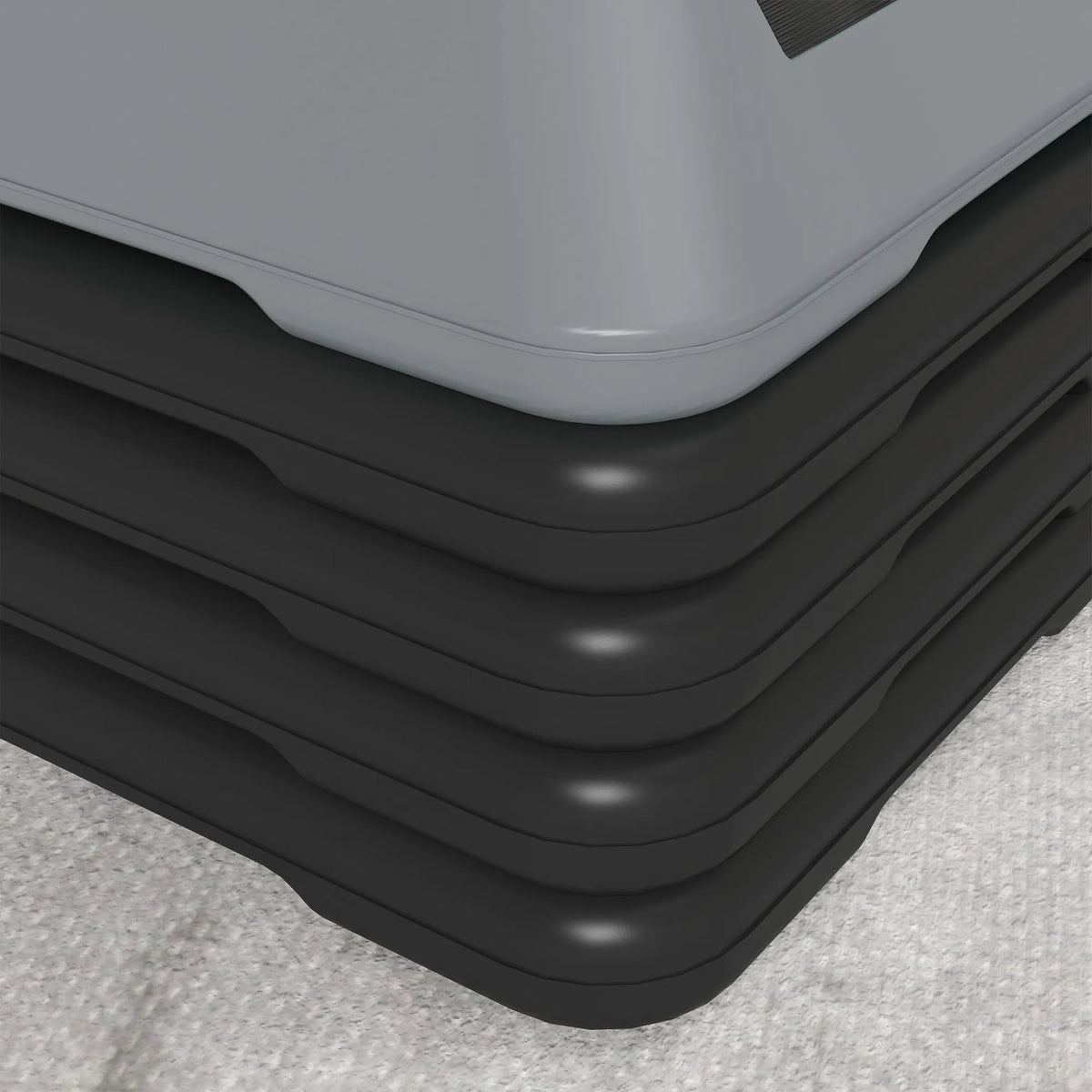 Aerobikos step platforma, reguliuojamo 10–30 cm aukščio, 5 padėtys, iki 150 kg, pilka