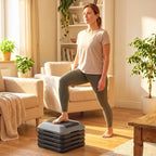 Aerobikos step platforma, reguliuojamo 10–30 cm aukščio, 5 padėtys, iki 150 kg, pilka