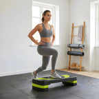 Aerobinis stepperis, reguliuojamo aukščio, iki 150 kg, juodai žalias