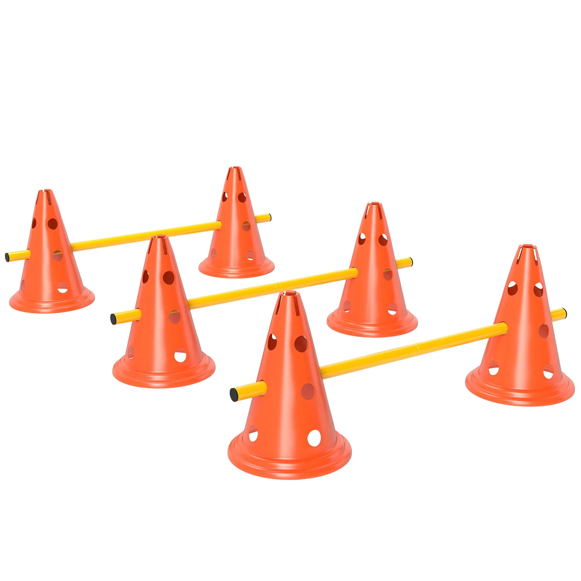 Agility kliūčių rinkinys šunims reguliuojamo aukščio oranžinis