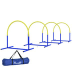 Agility rinkinys šunims, 4 arkos, pradedantiesiems, mėlynas/geltonas