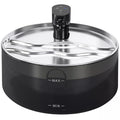 Katės girdykla fontanėlis 7L su LED apšvietimu ir filtru, nerūdijančio plieno, juodas