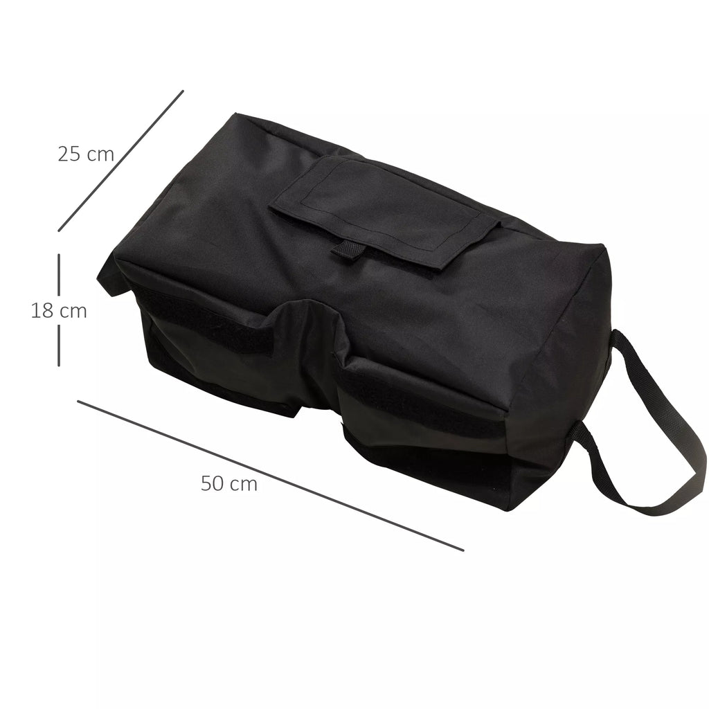 Skėčio stovas, sulankstomas, nešiojamas, užpildomas iki 50 kg smėlio, juodas