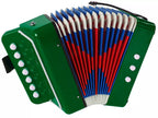 Akordeonas vaikams Leantoys 9424, žaislinis muzikos instrumentas, 3+ metų, žalias