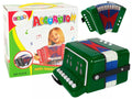 Akordeonas vaikams Leantoys 9424, žaislinis muzikos instrumentas, 3+ metų, žalias