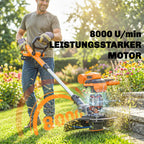 Žoliapjovės variklio mechanizmo artimas vaizdas su galingu sukimosi efektu