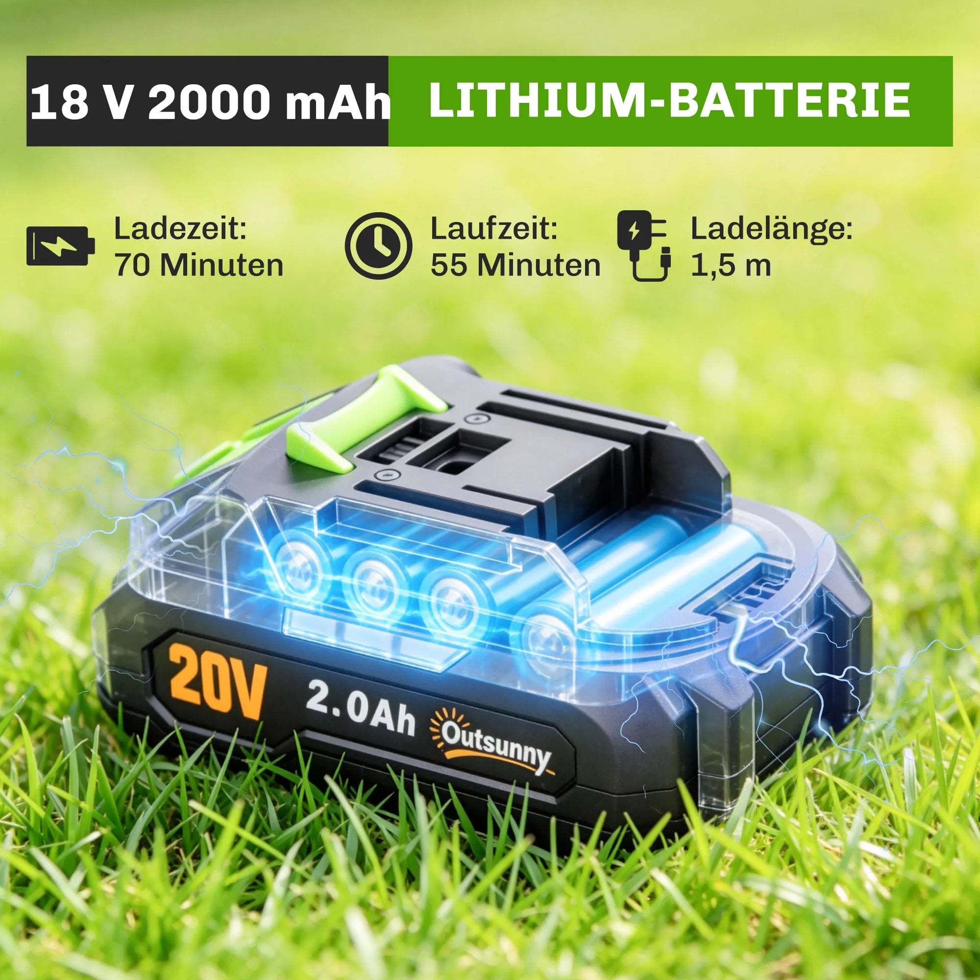 Akumuliatorinės gyvatvorių žirklės 2-in-1, 20/10 cm, su įkrovikliu