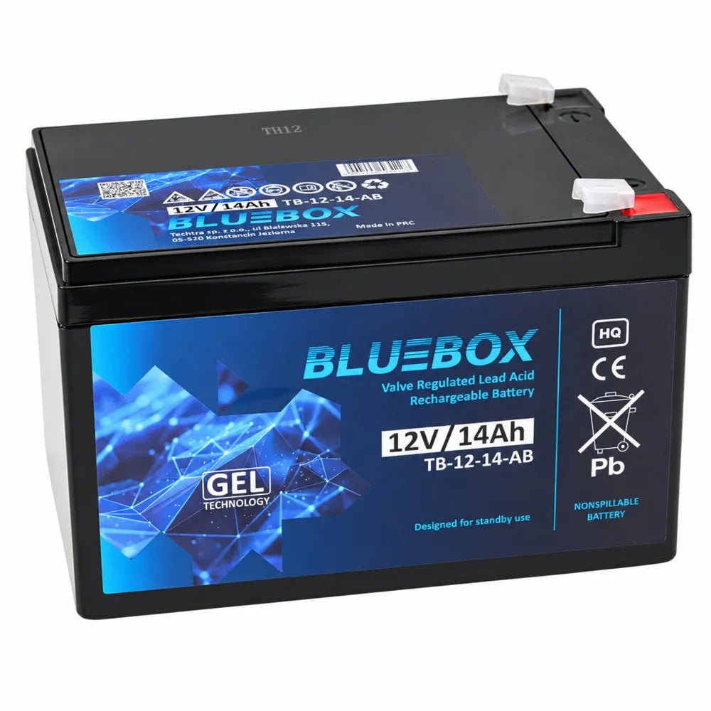 Akumuliatorius BLUEBOX VRLA AGM, 12 V, 14 Ah, vaikiškam elektromobiliui