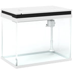 Akvariumas su filtrų sistema ir LED apšvietimu, 41 l, baltas