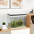 Akvariumas su filtrų sistema ir LED apšvietimu, 41 l, baltas