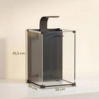 Akvariumo komplektas 36 l, su LED apšvietimu, filtru ir siurbliu, juodas, 30 x 30 x 45,5 cm