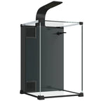 Akvariumo komplektas 36 l, su LED apšvietimu, filtru ir siurbliu, juodas, 30 x 30 x 45,5 cm