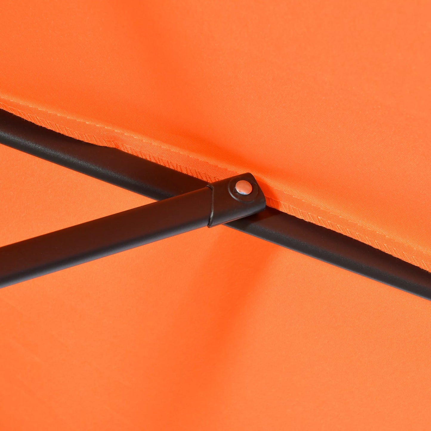 Šešiakampis skėtis nuo saulės Ø196 cm, balkoninis skėtis paplūdimiui, balkonui, sodui, oranžinis