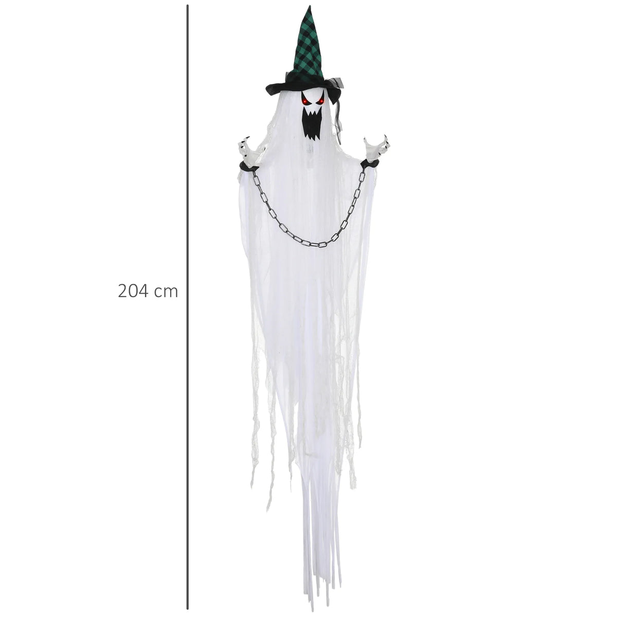 Kabančio vaiduoklio dekoracijos aukščio schema, 204 cm