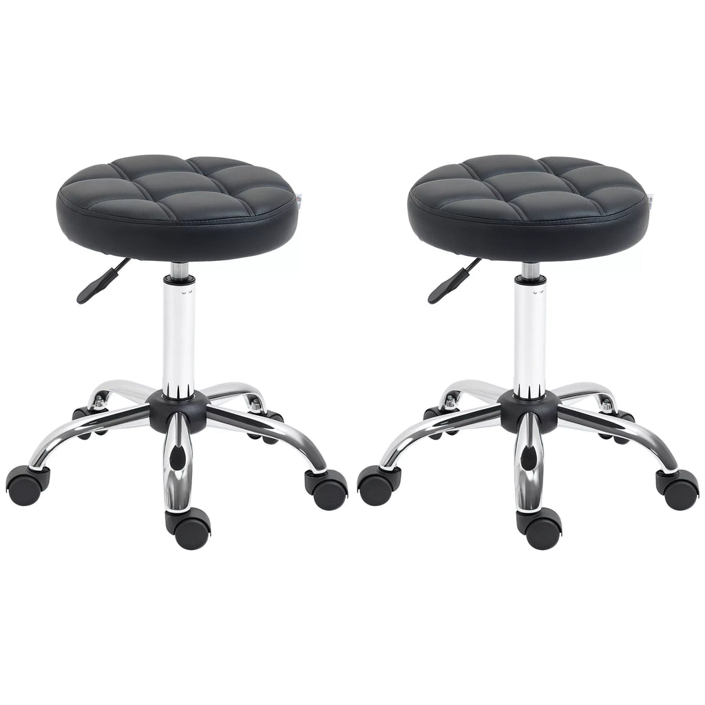 Sukamoji taburetė reguliuojamu aukščiu iki 63 cm, juoda, 2 vnt.