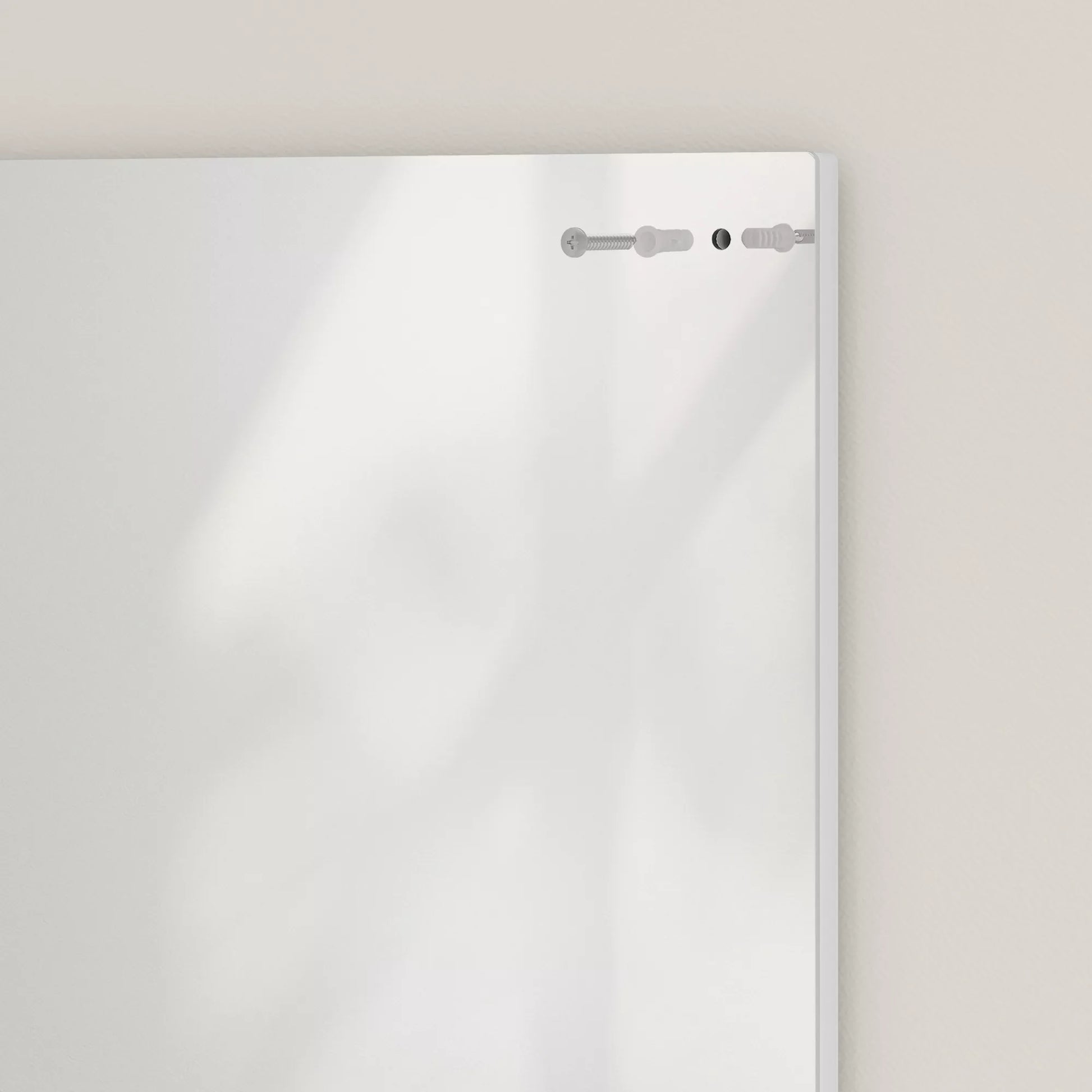 Vonios veidrodis 50 x 60 cm Sieninis veidrodis su lentynėle, vonios veidrodis prieškambariui, koridoriui, baltas