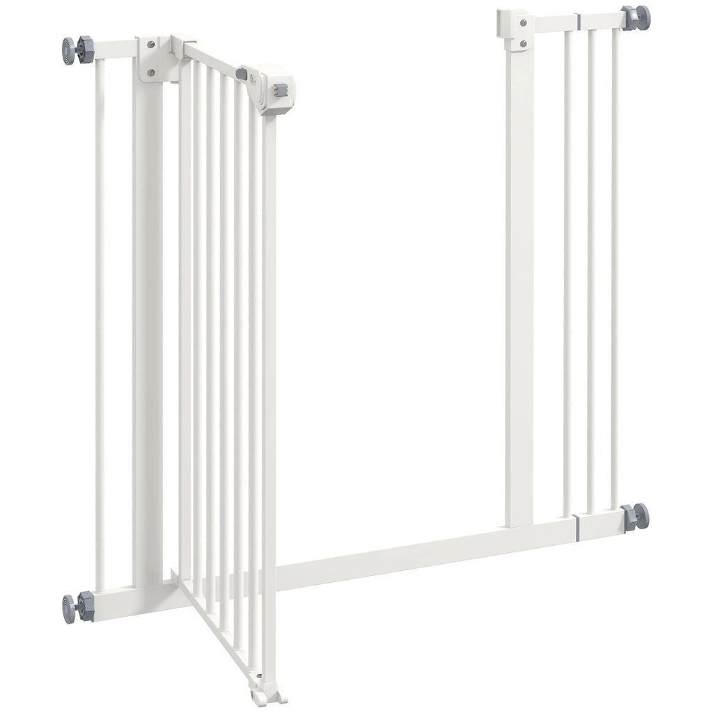 Apsauginiai varteliai šunims, reguliuojami 74–87 cm, baltos spalvos