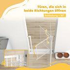 Apsauginiai varteliai vaikams ir augintiniams, reguliuojami 76–80 cm, balti