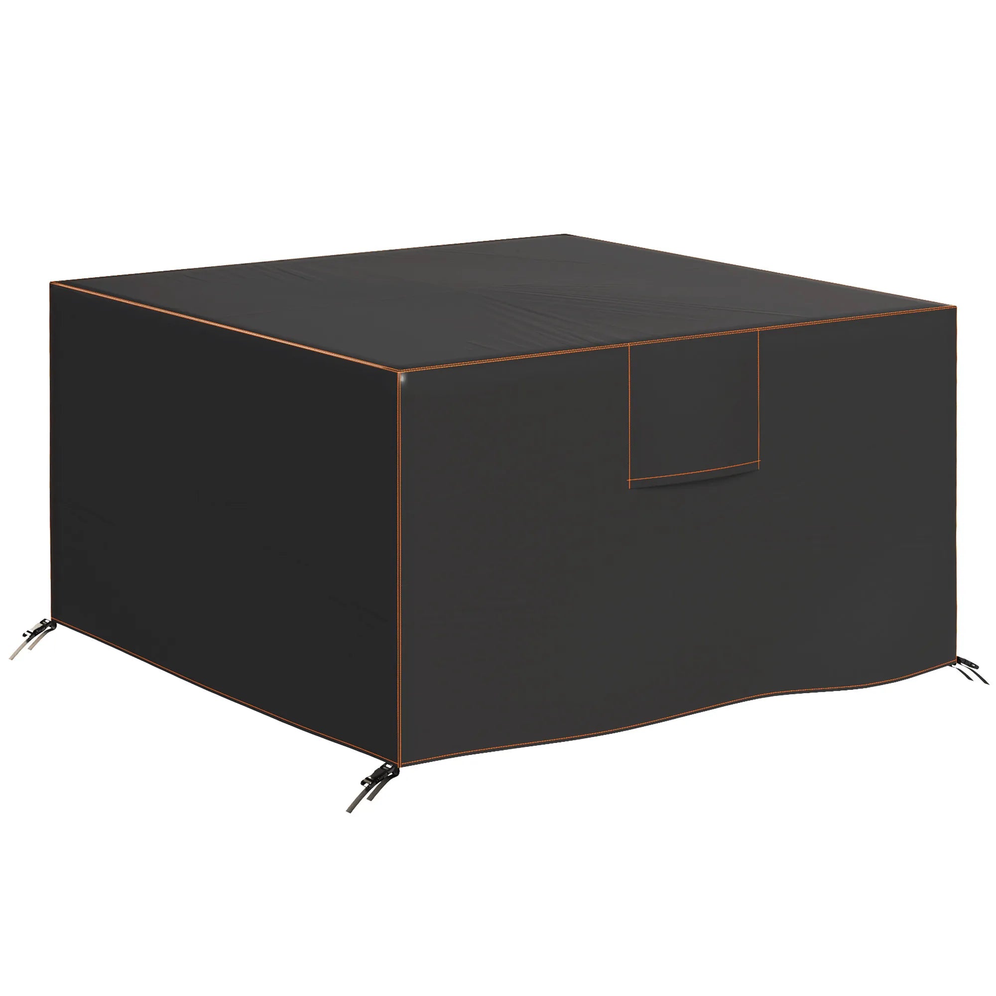 Apsauginis uždangalas baldams poliesterio 125x125x74cm juodas