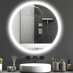 Apvalus LED veidrodis voniai su apšvietimu ir rasojimo funkcija, 70 cm