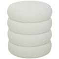 Apvalus pufas, iki 120 kg, Ø 40 × 45 cm, baltas