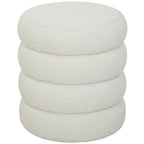 Apvalus pufas, iki 120 kg, Ø 40 × 45 cm, baltas