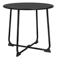 Apvalus sodo kavos staliukas metalinis 50 cm juodas