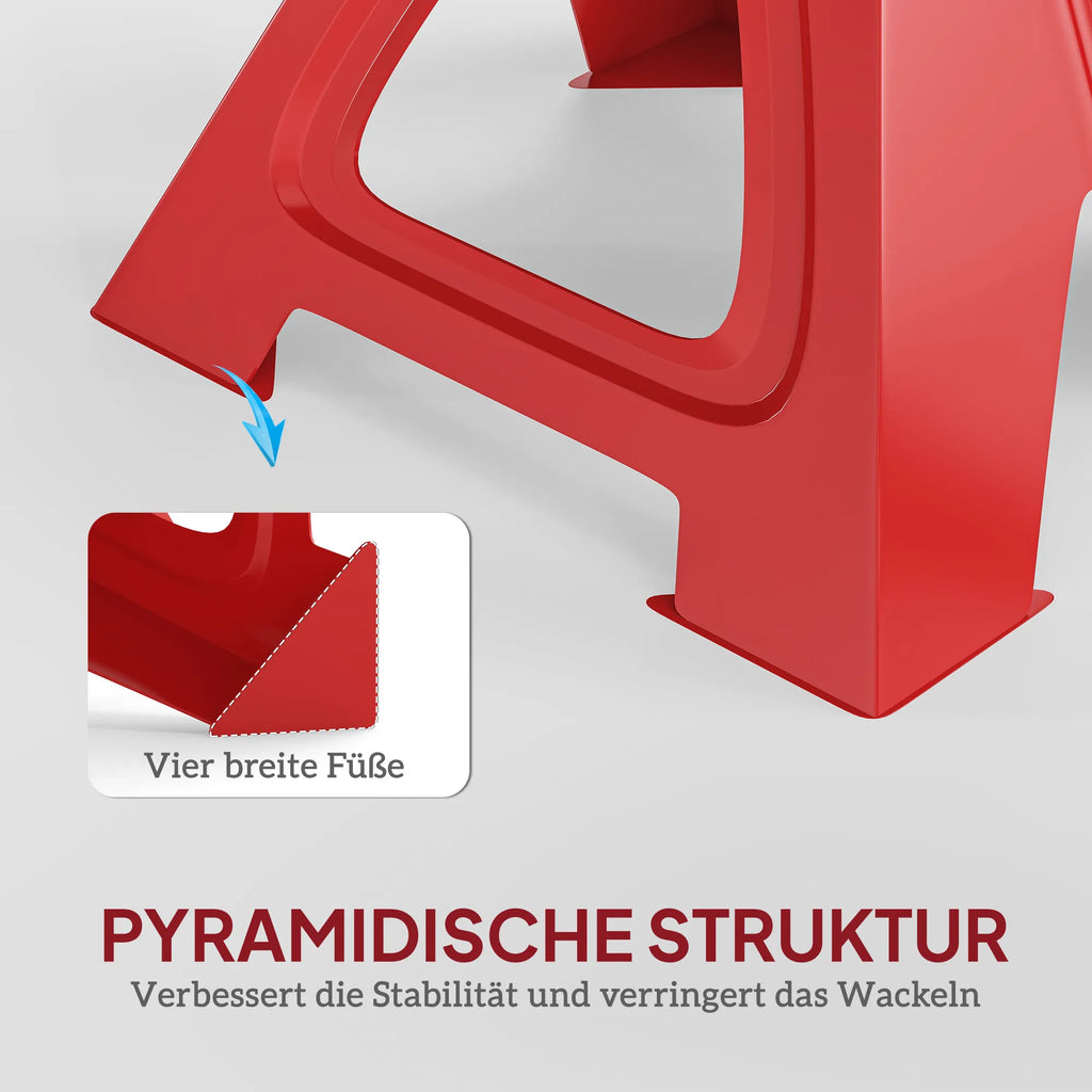 Atraminiai stovai automobiliui, 3 tonų, 2 vnt., raudoni
