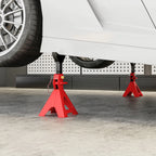 Atraminiai stovai automobiliui, 3 tonų, 2 vnt., raudoni