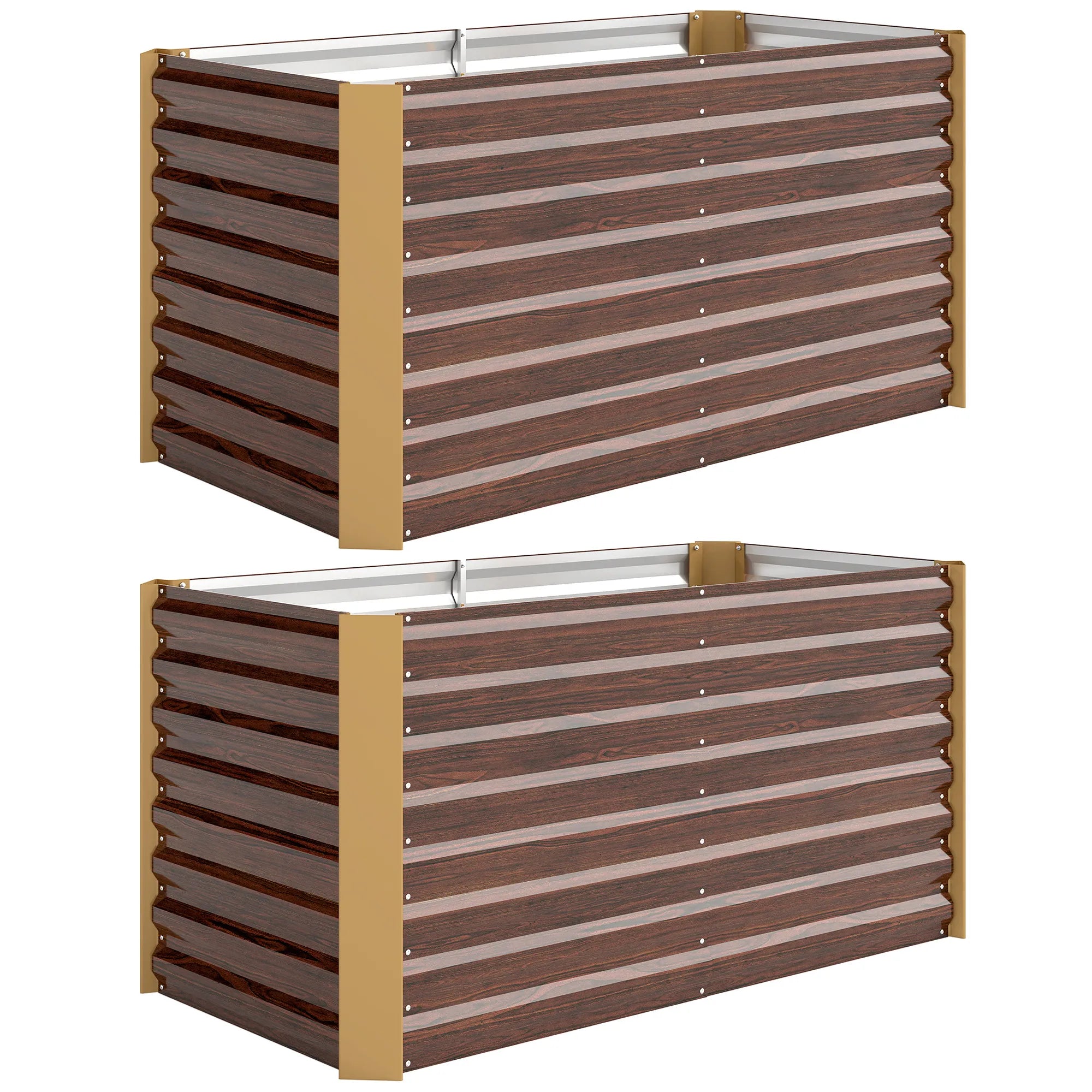 Aukšta lysvė 2 vnt. komplektas, metalinė, 120 x 60 x 60 cm, ruda