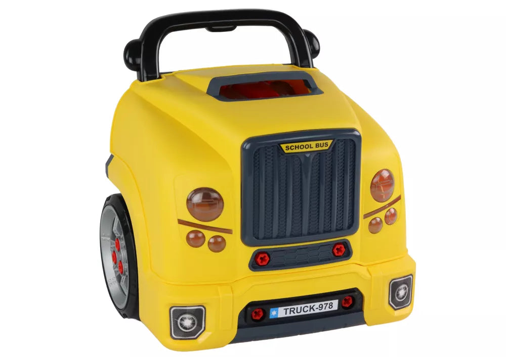 Autobusas-konstruktorius, mechaniko rinkinys, geltonas