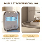 Automatinė gyvūnų šėrykla su laikmačiu ir 2 dubenėliais, balta