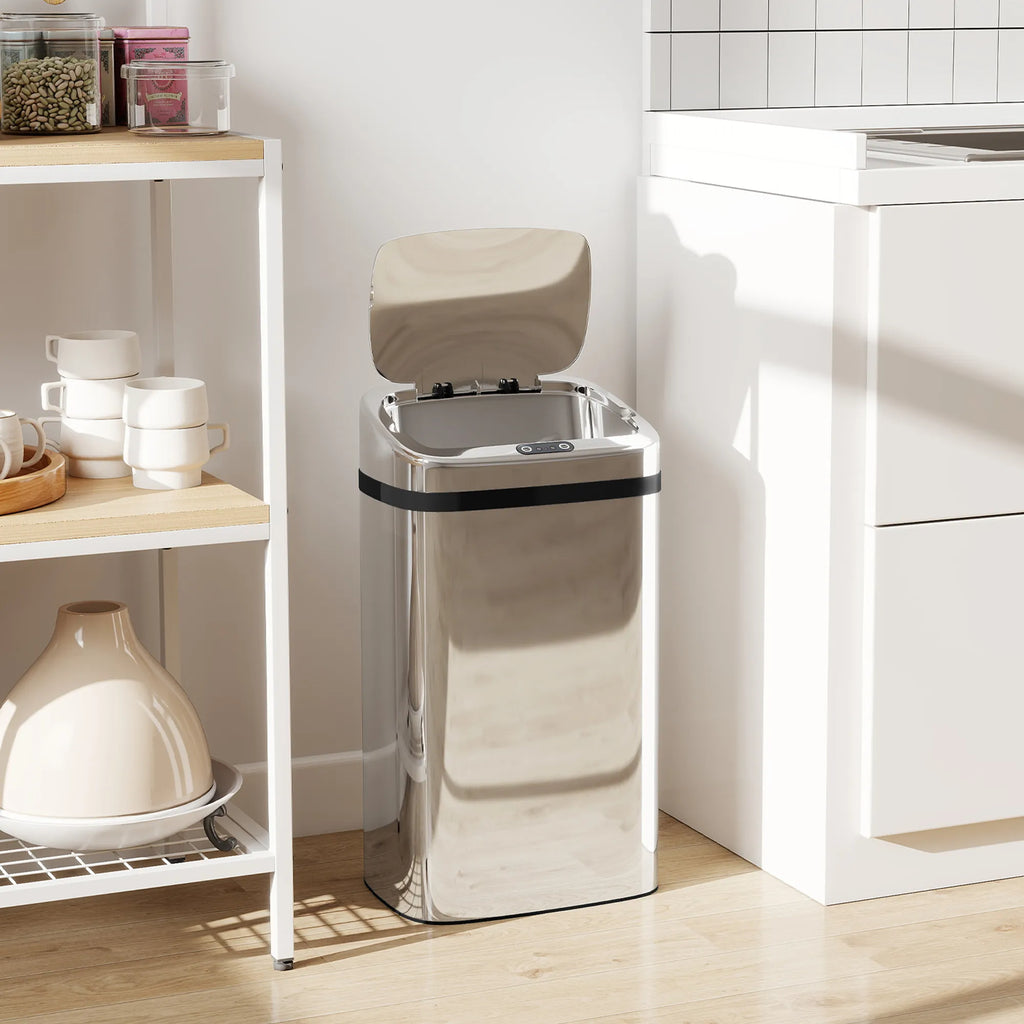 Automatinė šiukšliadėžė su judesio jutikliu, 30 l, sidabrinė