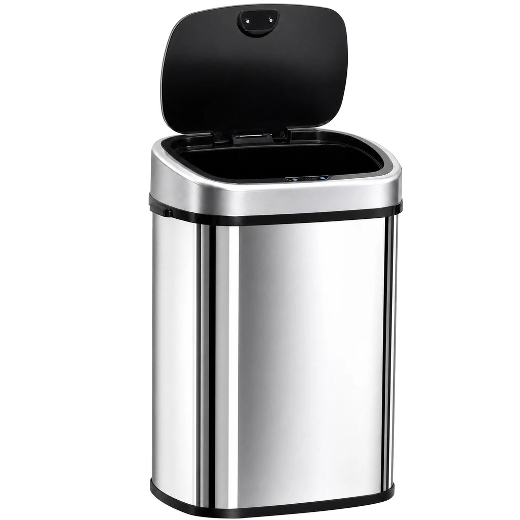 Automatinė šiukšliadėžė su jutikliu 58 L, sidabrinė