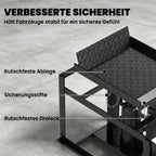 Iš arti – rampos apsauginiai kaiščiai ir neslystanti platforma
