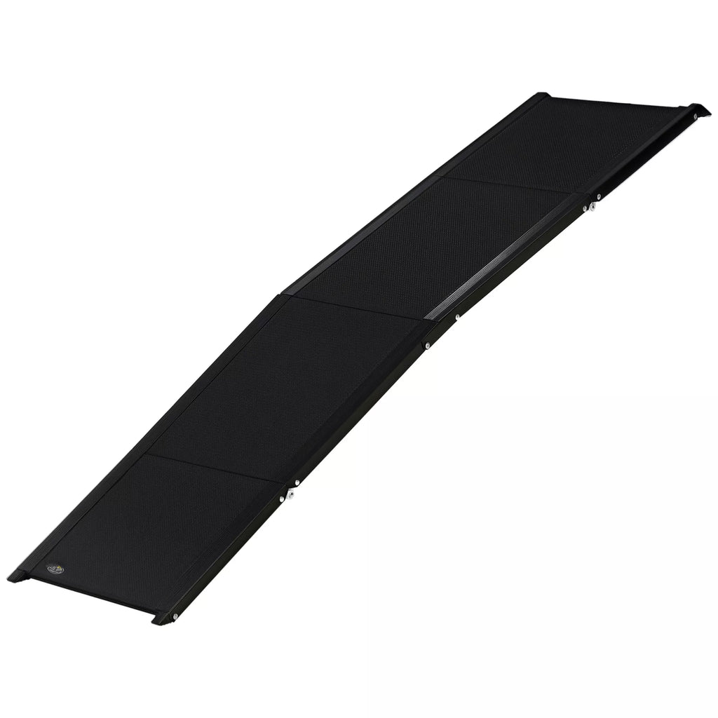 Naminių gyvūnų rampa, sulankstoma, neslidži, šunims iki 40 kg, 158 cm x 43,5 cm x 2,5 cm, juoda