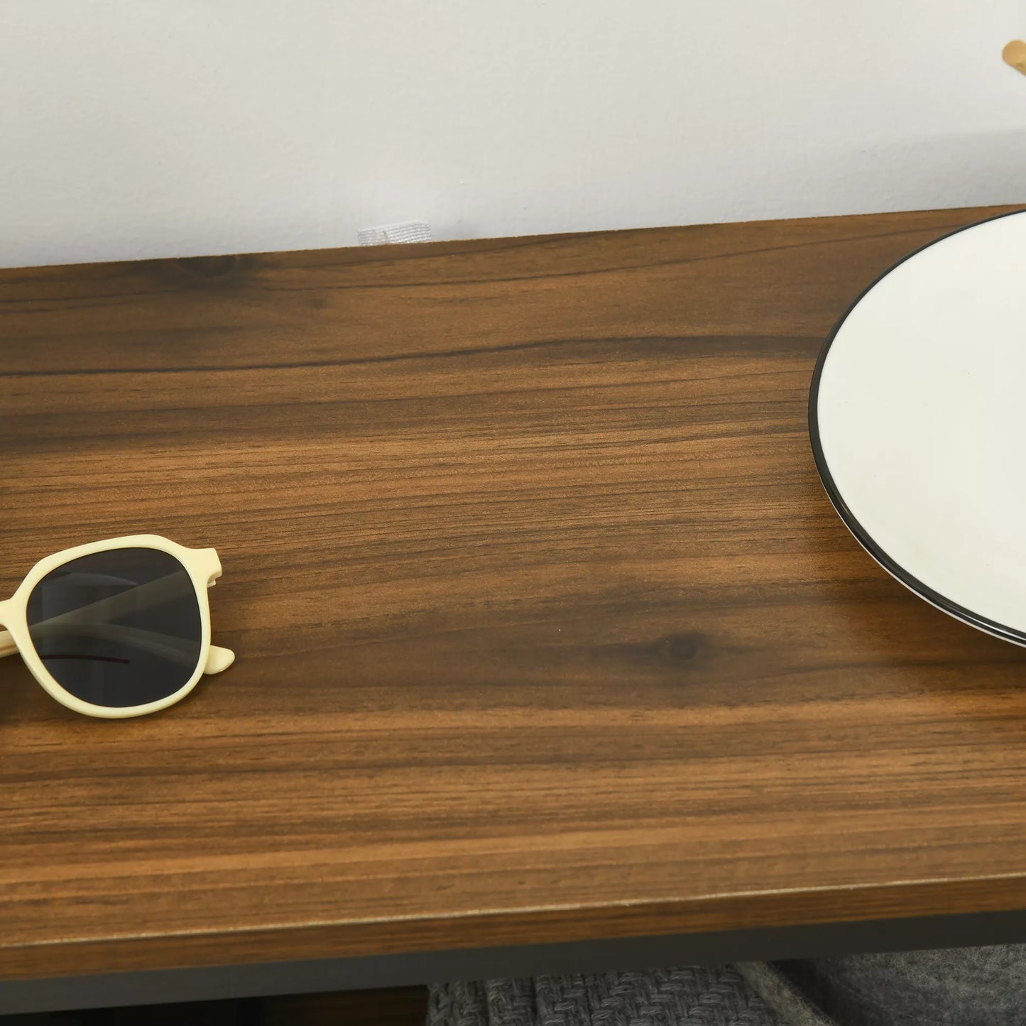 Sideboardas Konsolinis staliukas Prieškambario lentyna, Pramoninis dizainas, 100 cm x 29,5 cm x 90 cm, Ruda + Juoda