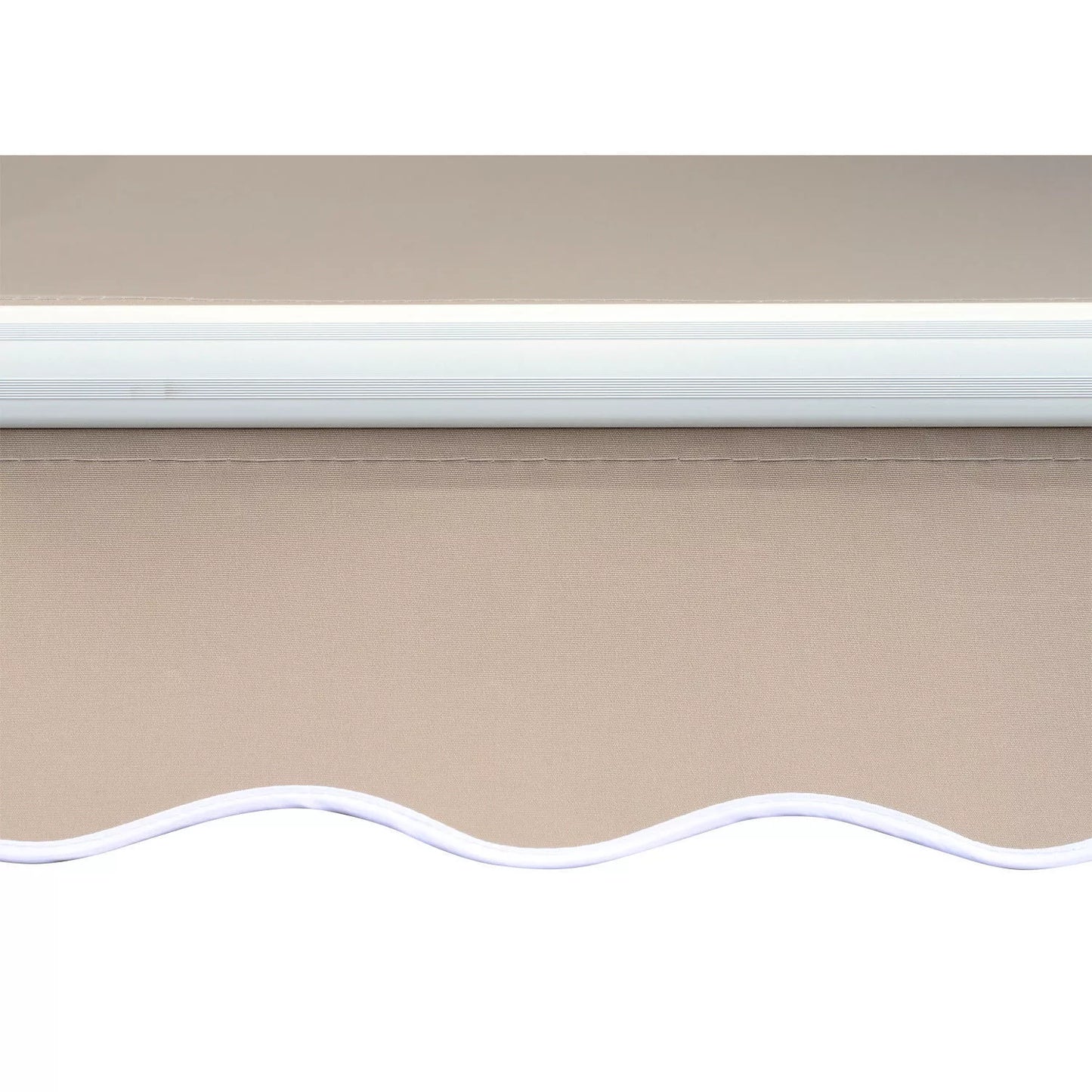 Markizė su alkūne, reguliuojama prispaudžiama markizė, terasos markizė 4,5 x 3 m apsauga nuo saulės su rankenėle, balkono markizė, smėlio spalvos