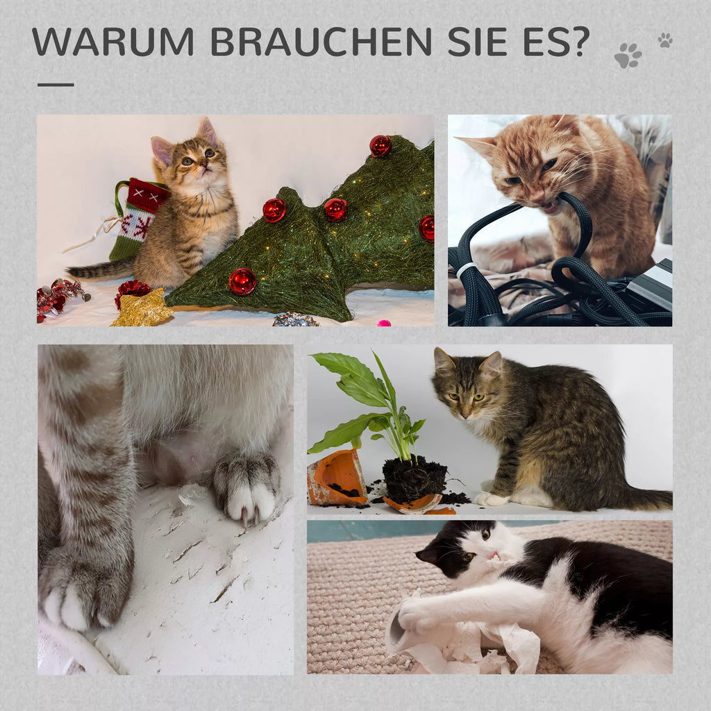 Kačių draskyklė su urvu, gultu, hamaku ir žaislu, šviesiai pilka
